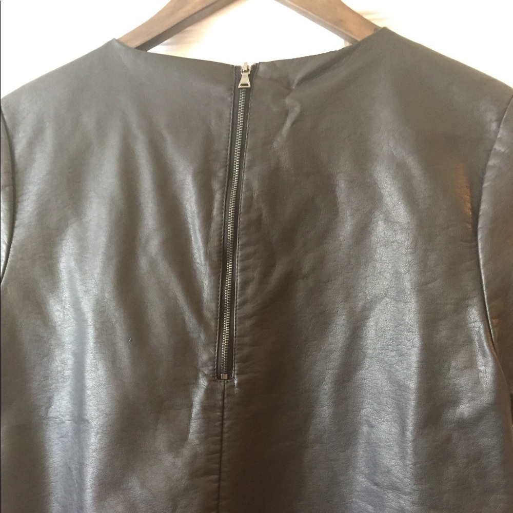 Black “EXPRESS” Faux Leather Top